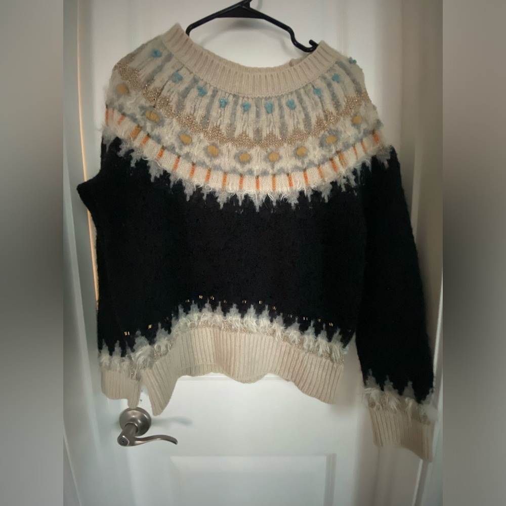 Anthropologie sleeping on snow fair aisle sweater